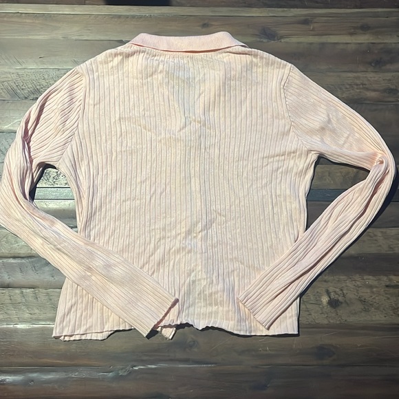 Guess pale pink zip sweater L - Picture 5 of 5